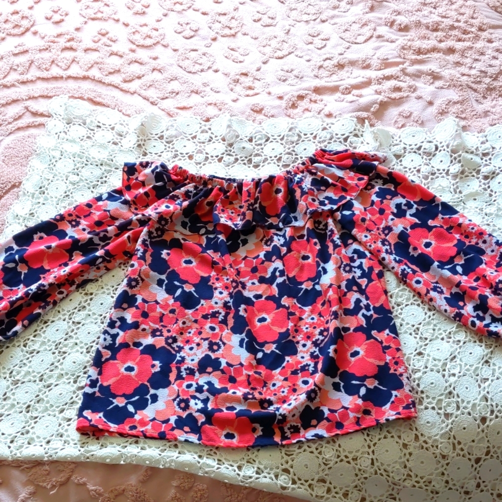 Michael kors off shoulder  peplum top